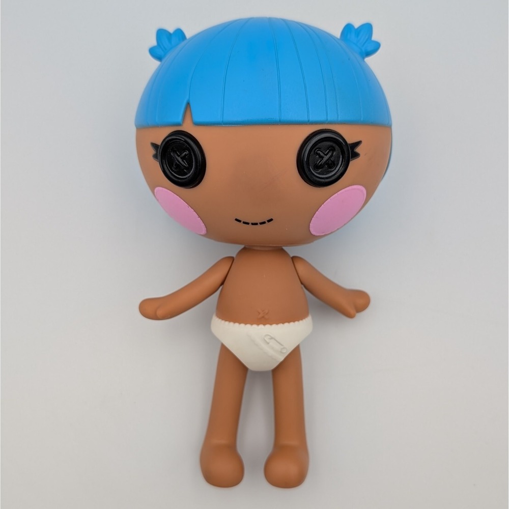 Bundles Snuggle Stuff Lalaloopsy Littles Doll 2011 MGA Blue Hair Heart Diaper 7"